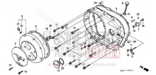 PANNEAU CARTER-MOTEUR D. VT1100CJ de 1988